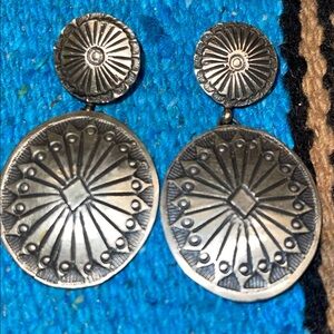 Sterling Silver/Concho Earrings